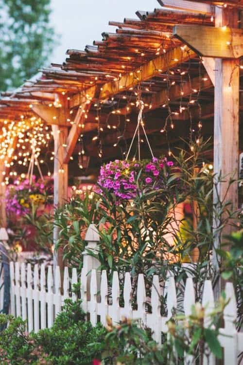 Create an Enchanting Scene with String Lights on Pergola