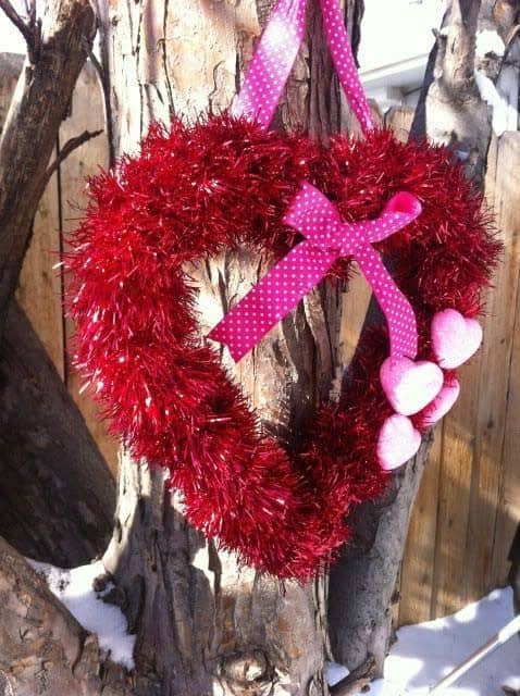 Make a Romantic Heart-Shaped Tinsel Ring