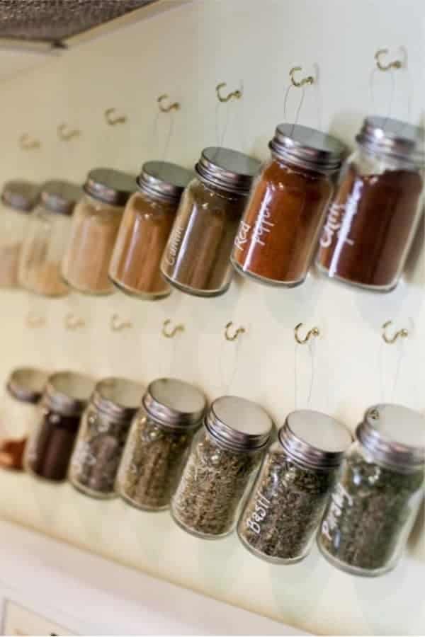 Hanging Jars Save Shelf Space