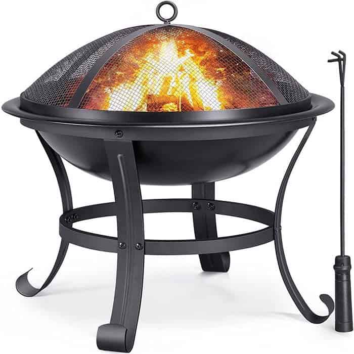 YAHEETECH 22″ Outdoor Wood Burning Firepit