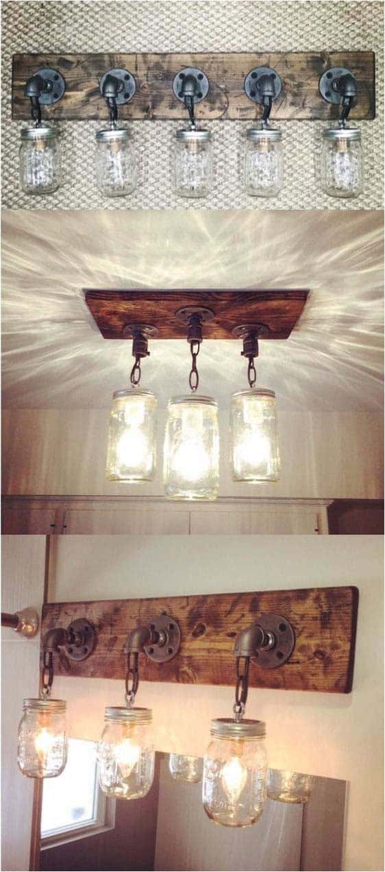 Mason Jar Lights Add Country Charm