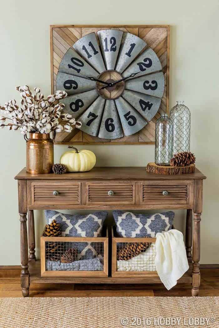 Galvanized  Tub Wall Clock Steals The Show