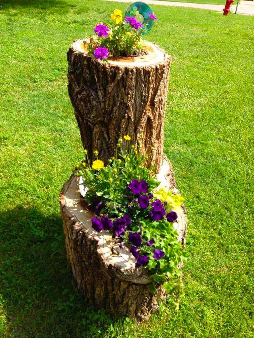 Stump Flower Pots