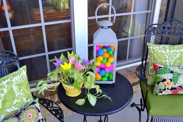 Enhance Porch Sitting Area with a Candy Lantern