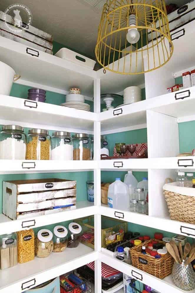 Highly Organized Pantry with Labels and Dividers