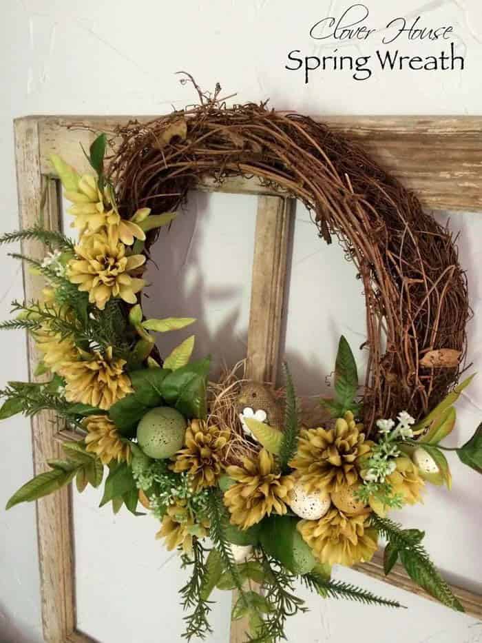 Nestled Bird Nest Floral Wreath