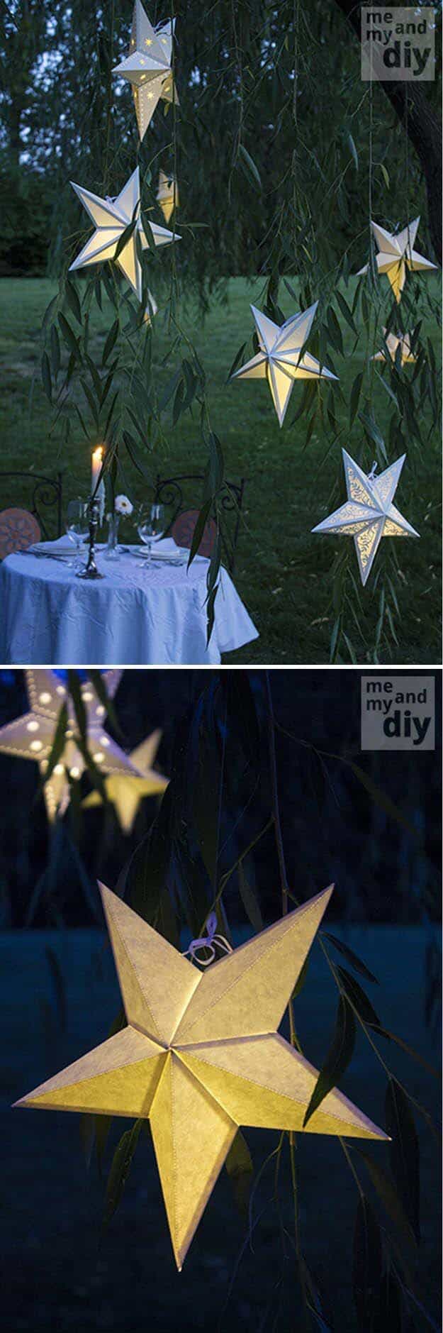 String Light DIY Paper Stars