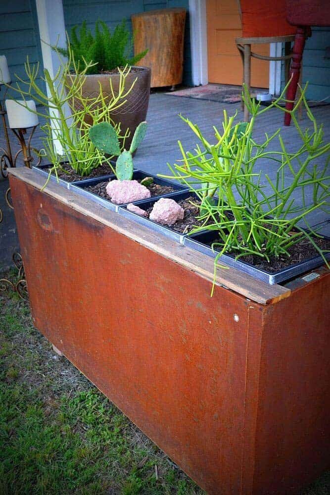 Reimagined Planter From Vintage File Cabinet