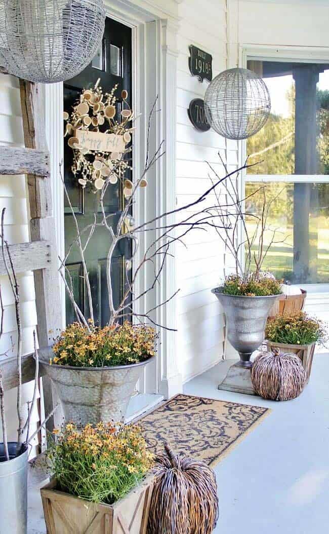 Improve Your Outdoor Vibe with Silver Spheres and Branches