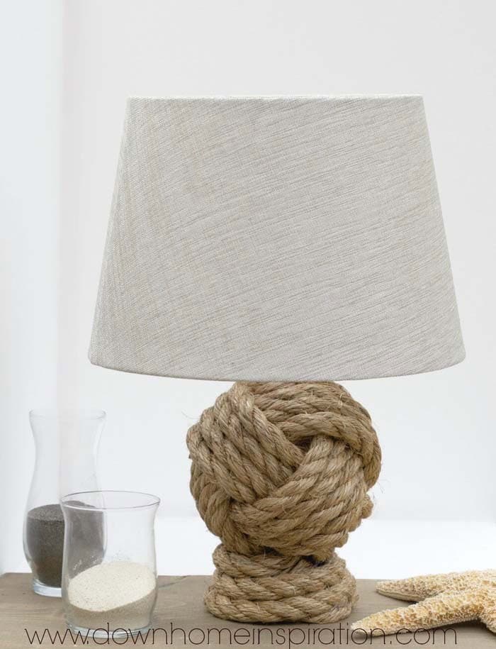 Make a Unique Beachy Accent Lamp with a Rope