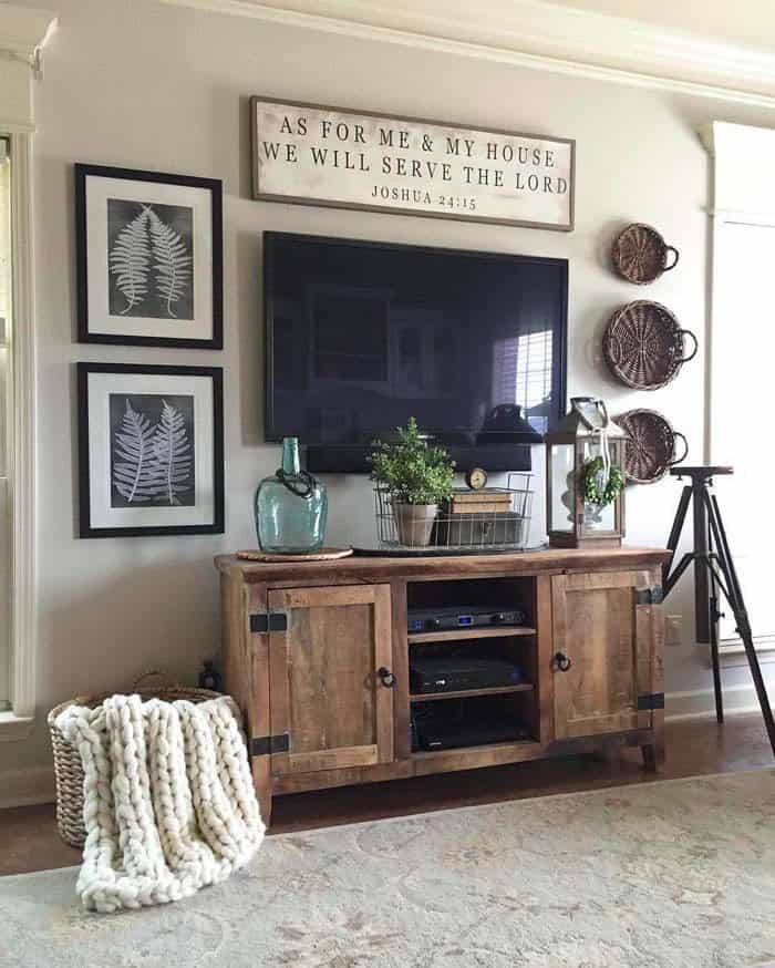 Make a Statement with Rugged Barn Wood TV Cabinet