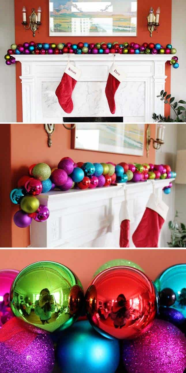 Ornament Cluster Mantel Topper