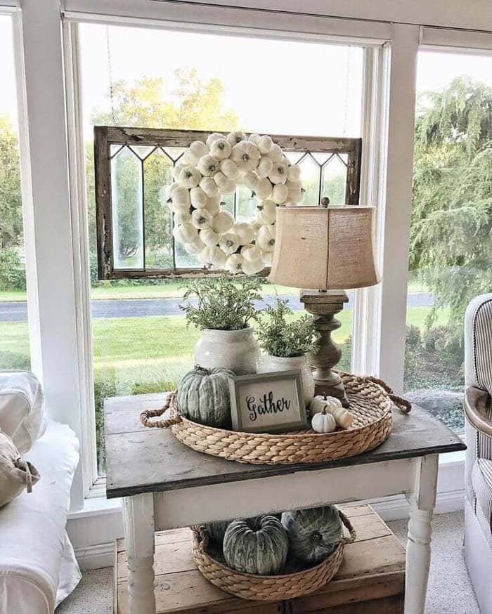 Capture Autumn Ambiance with a Pumpkin End Table Display