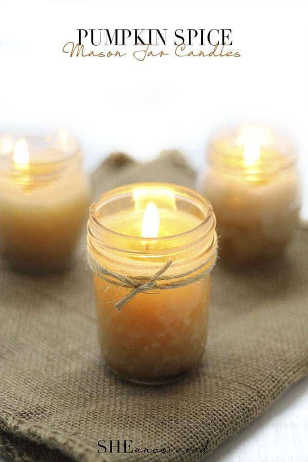 Enjoy Fall’s Aromas with Pumpkin Spice Mason Jar Candles