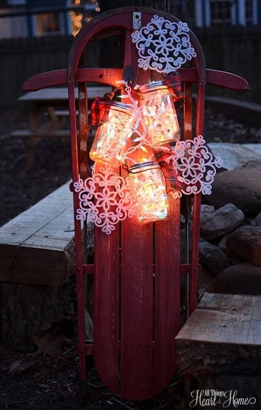 Make Christmas Magic with Mason Jar Lights