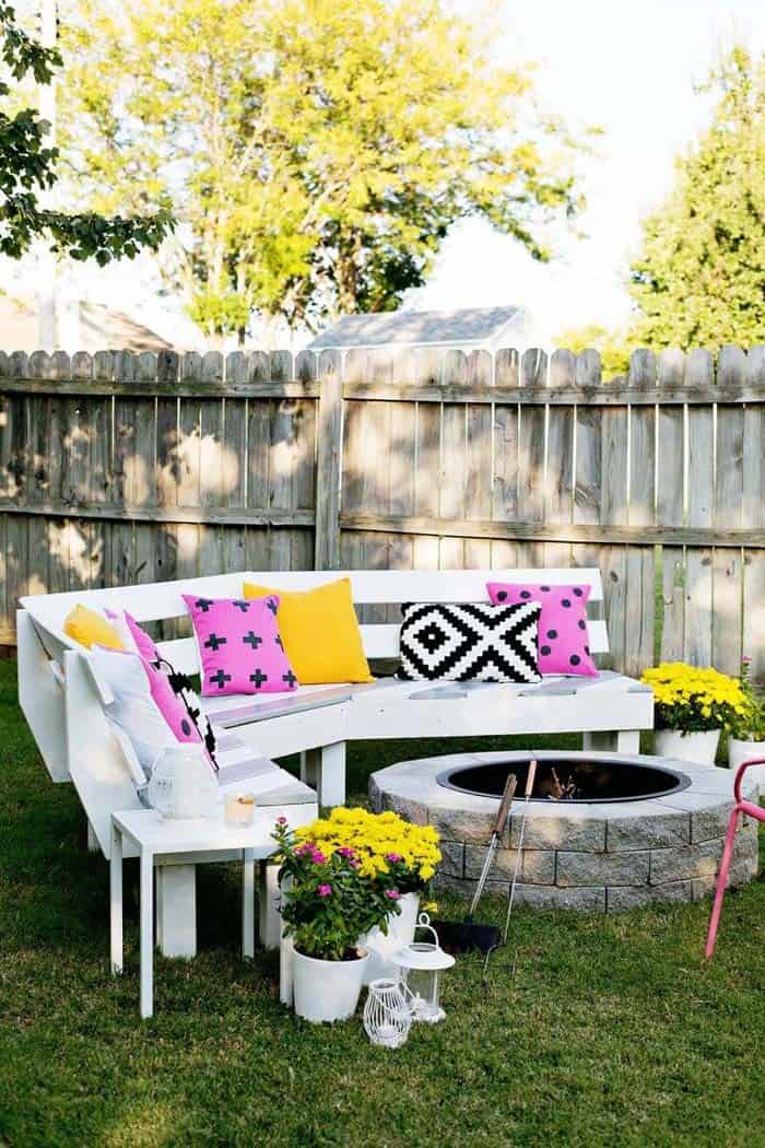 Extend the Fun of Firepit Evenings with a DIY Wooden Bench