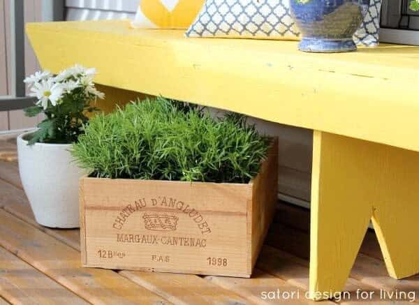 Invite Nature to Your Porch with a Wine Crate Planter