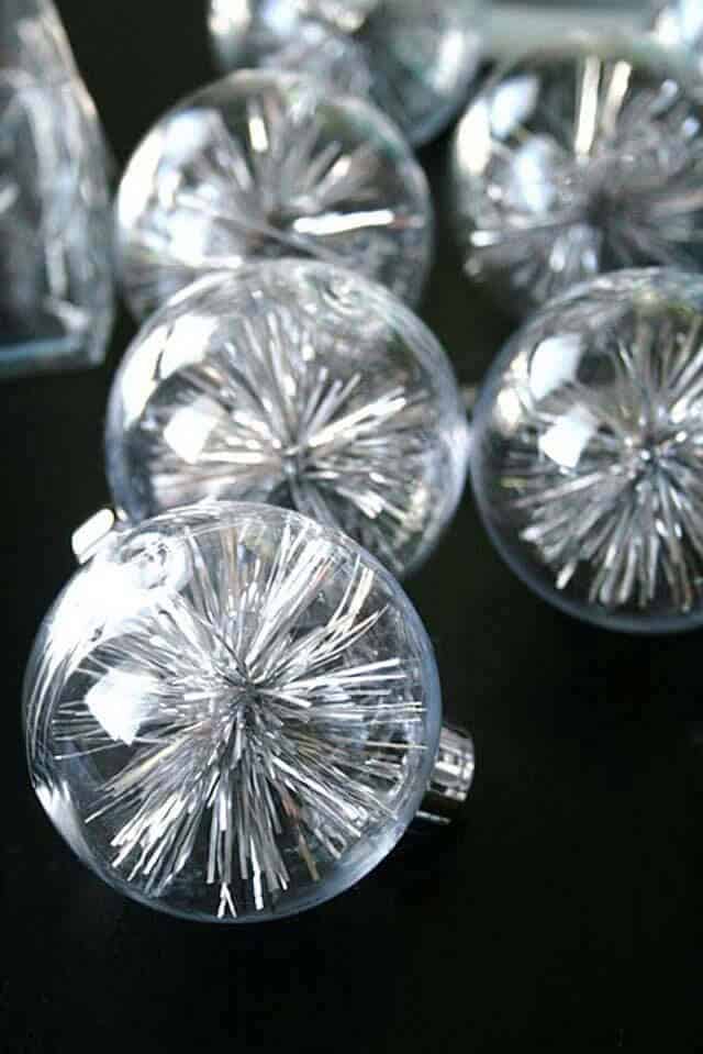 Modern Look Tinsel Starburst Ornaments