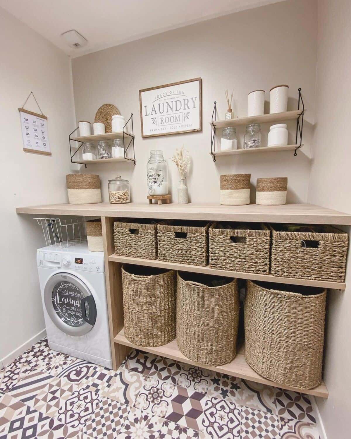 Boho Laundry Room Design