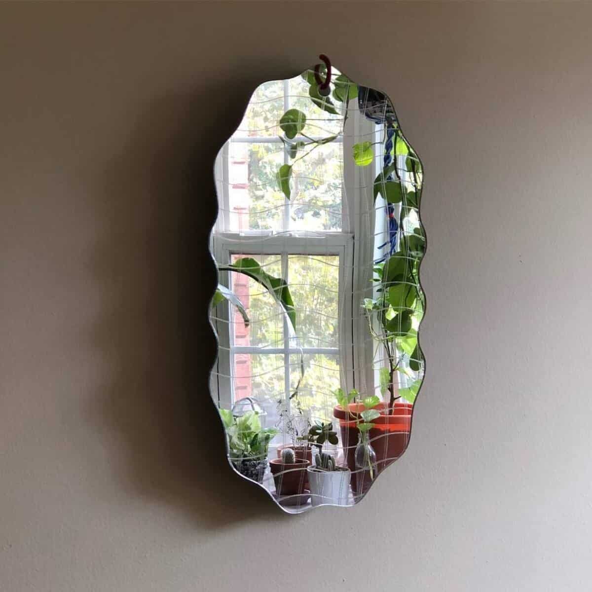 Retro Shaped Blob Mirror