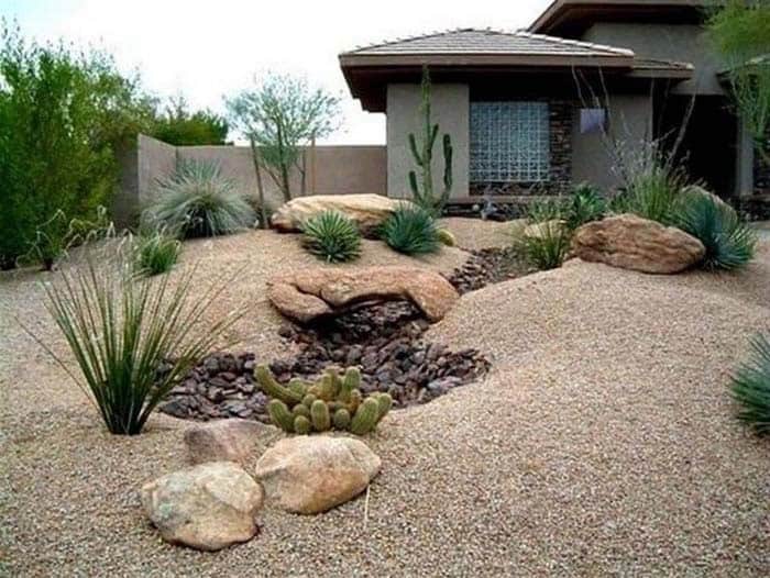 Rock Riverbed Landscape Design for Low-Maintenance Yards