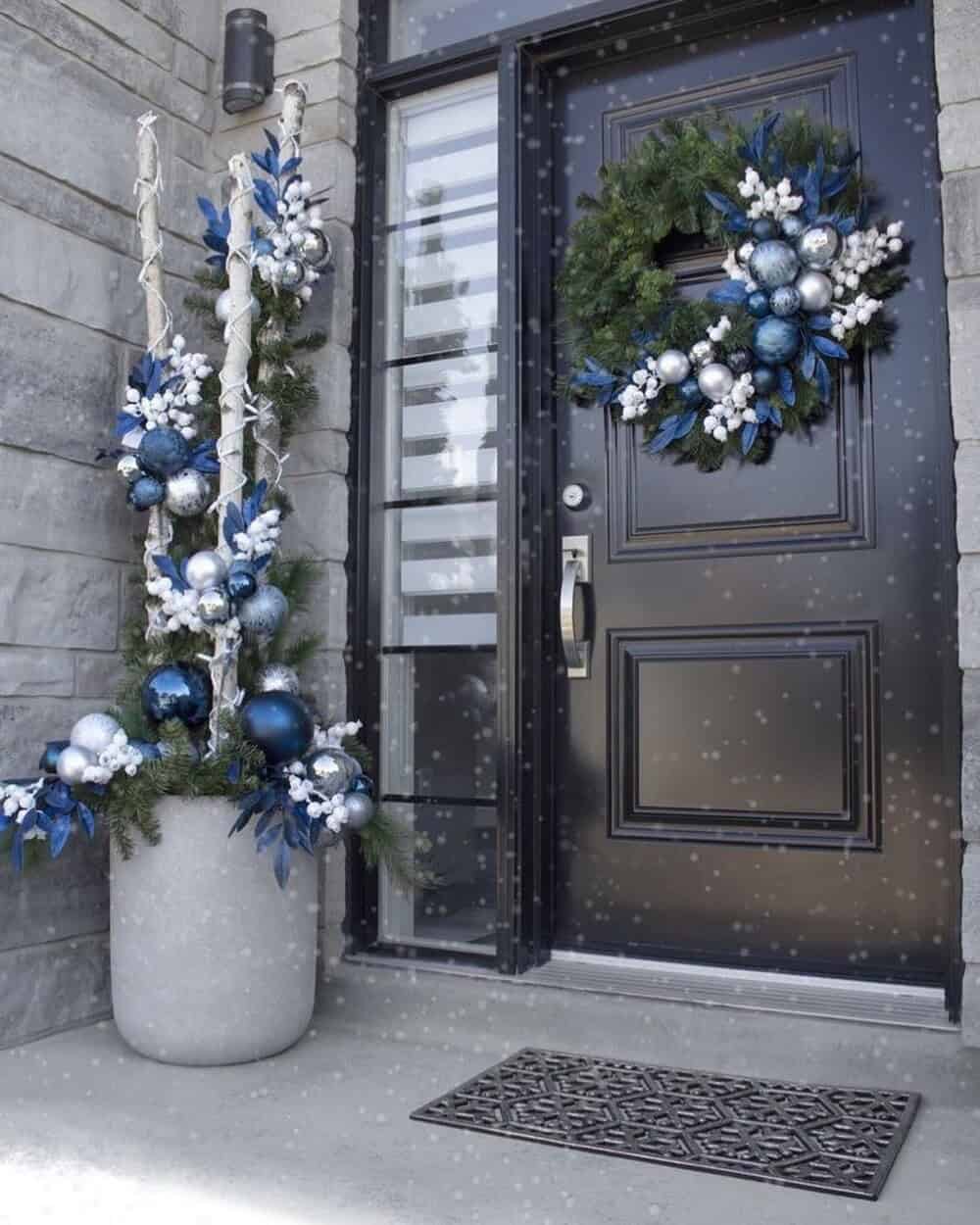 Blue And Metallic Ornaments