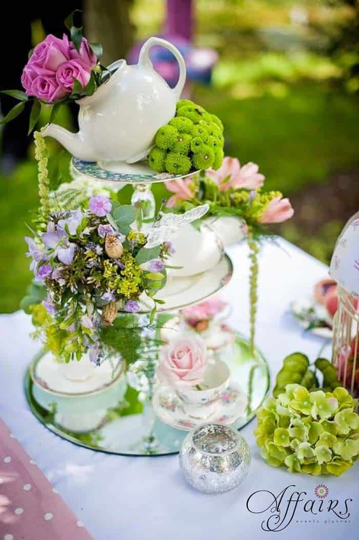 Pouring Teapot Floral Arrangement