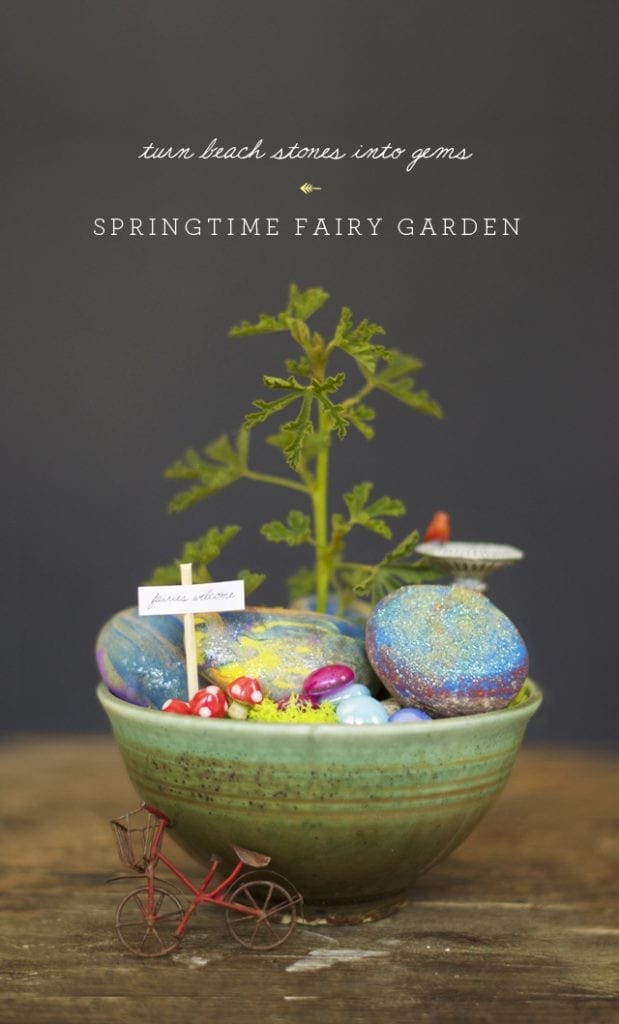 Use Colorful Rocks for a Springtime Fairy Garden