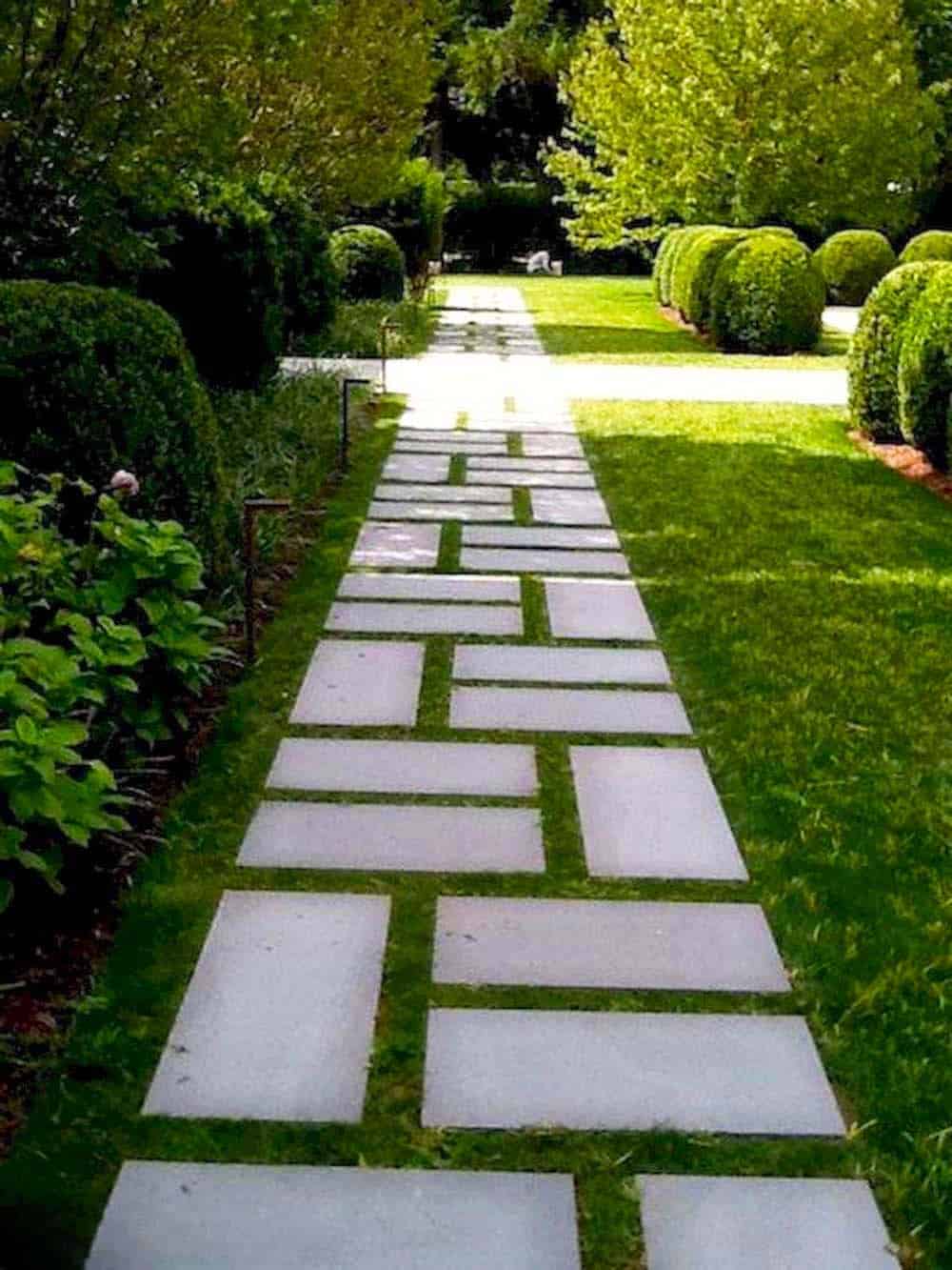 Geometric Garden Walkway