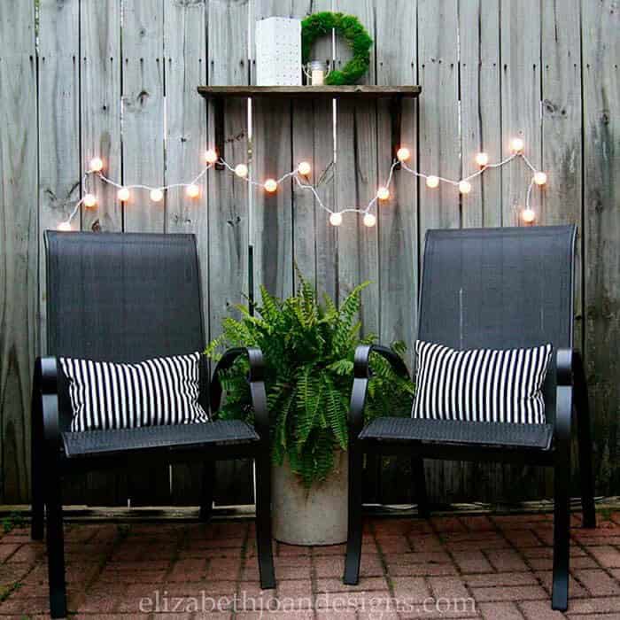 Refresh Your Backyard with String Lights and Plants