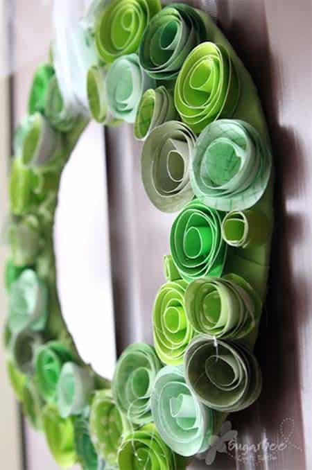 Craft Flower-Shaped Shamrocks with Cardstock Strips