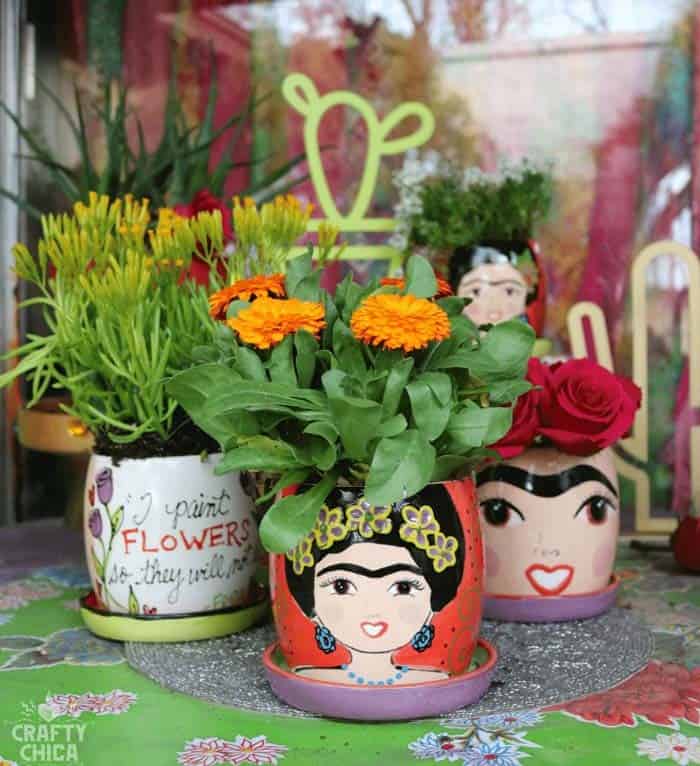 Eclectic Colorful Art Pots