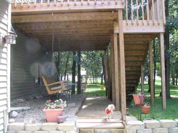 Suspend a Bench Underneath a Deck