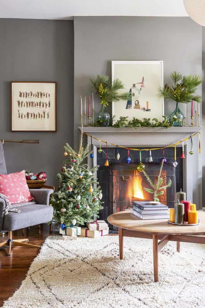 Carry Greens And Ornaments Throughout The Room