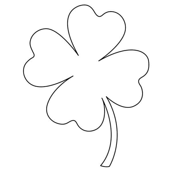 Four-Leaf Clover String Art Template