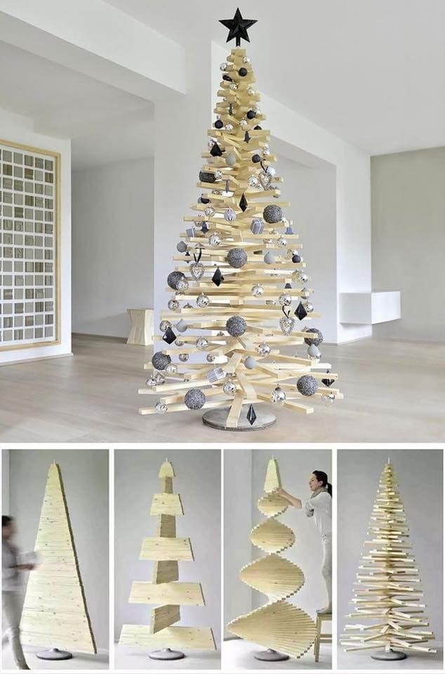 Upcycle Wooden Slats for a Rustic Christmas Tree