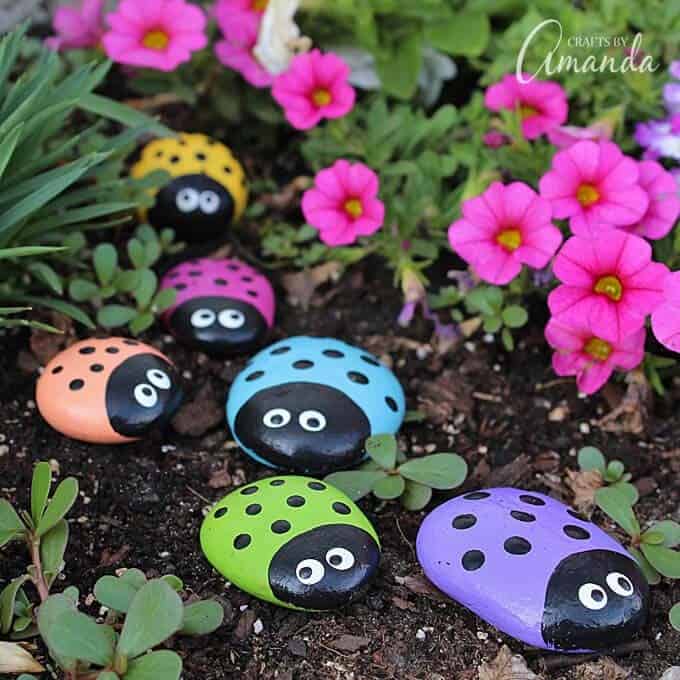 Make Adorable Hand-Painted Rock Ladybugs