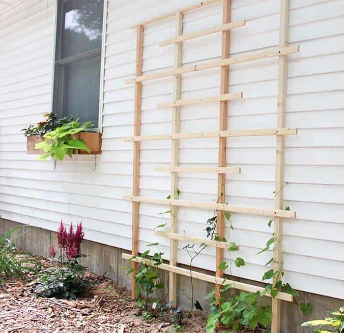 DIY Easy Wood Trellis