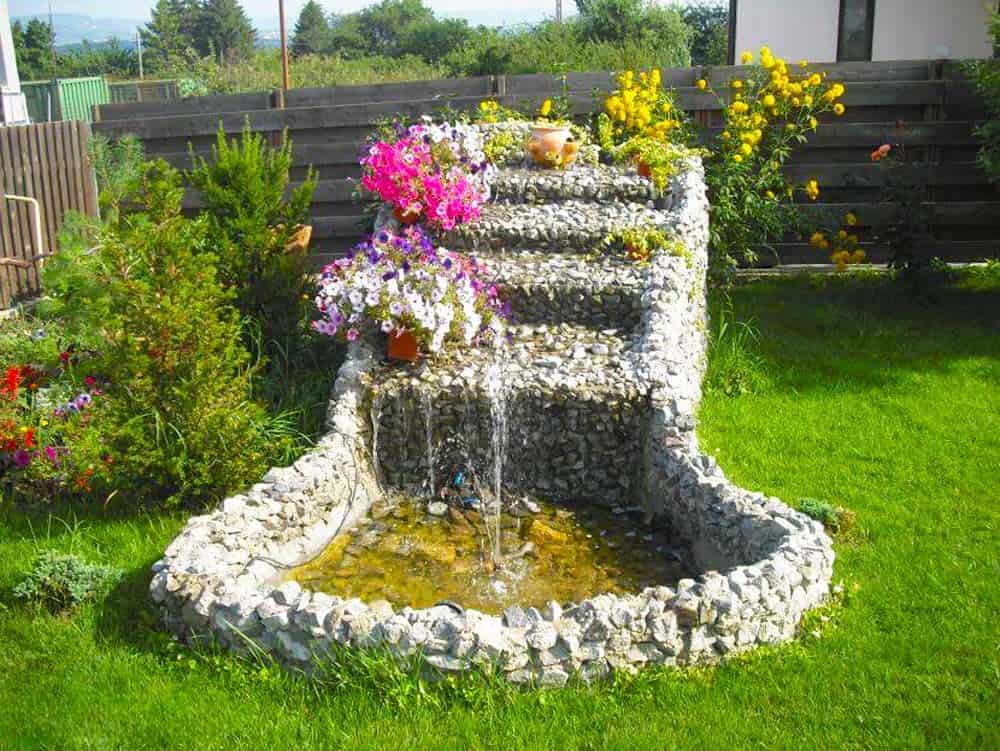 Floral Waterfall Feature