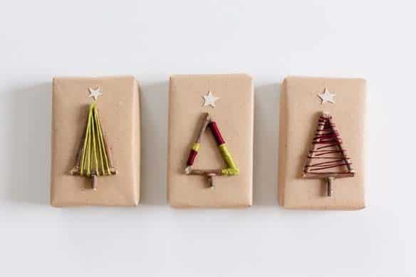 Decorate Wrapping Paper with Twig Trees