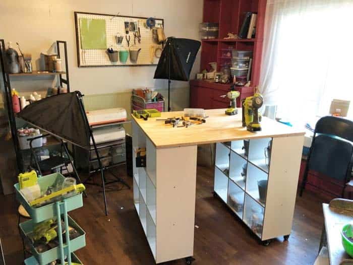 Posture Friendly DIY Tall Crafting Desk