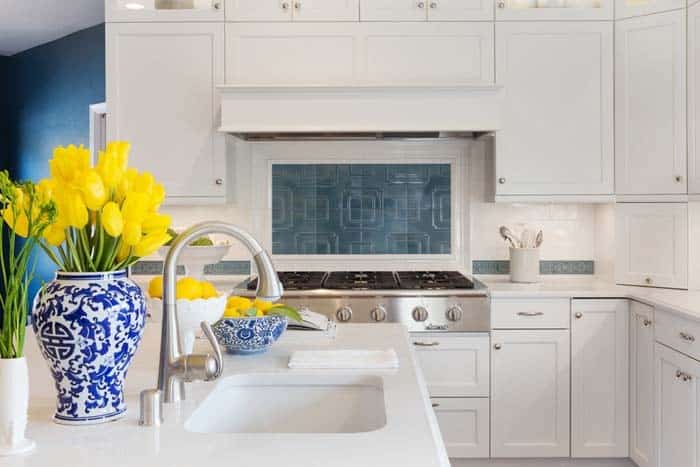 Ceramic Blue Backsplash