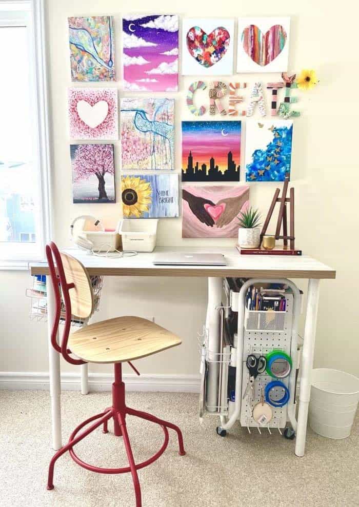 Hack Ikea Table Into Crafting Desk