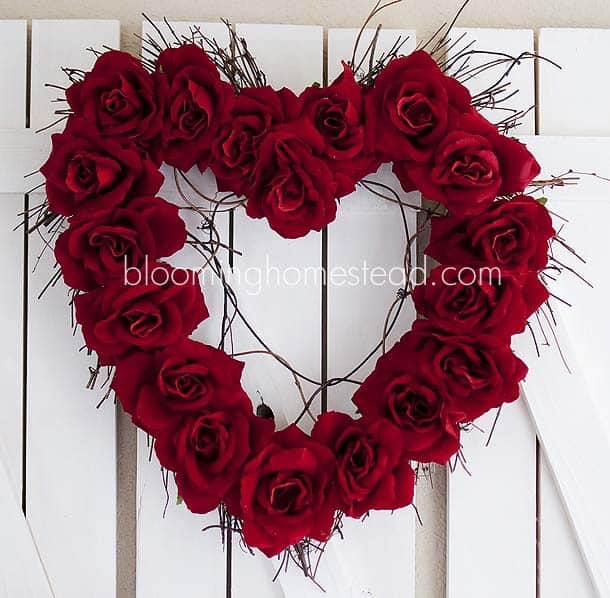 Red Rose DIY Valentine Wreath for Your Front Door