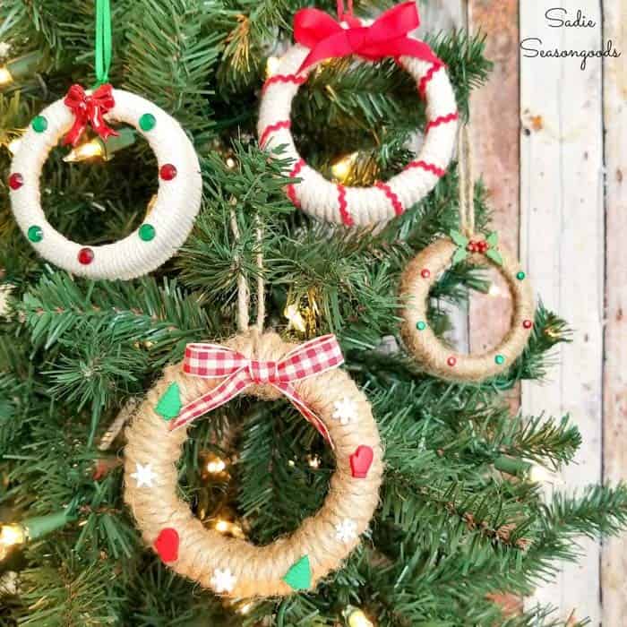 Twine Wrapped Jar Top Wreaths