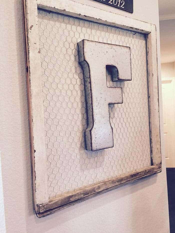 DIY Chicken Wire Monogram