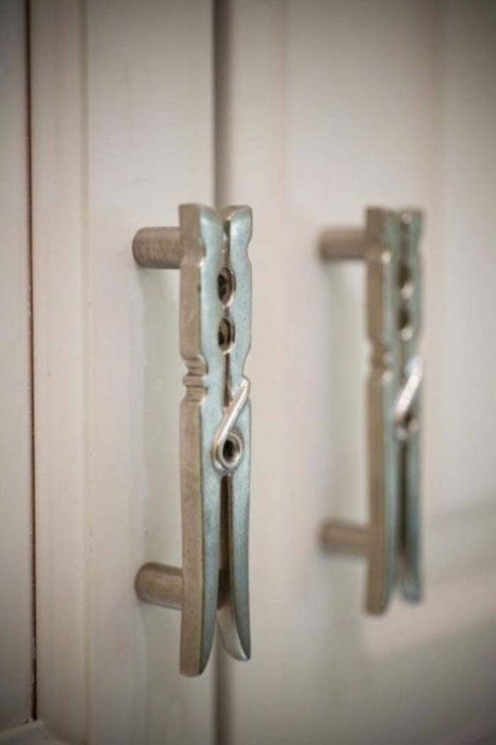 Vintage Laundry Room with Clothespin Handles