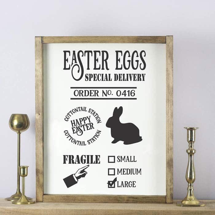 Retro Easter Eggs Decorative Art