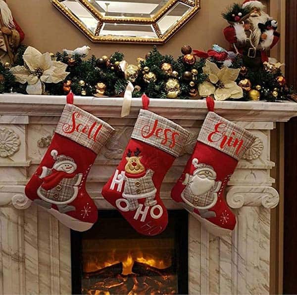 Upgrade Your Mantel with Red Christmas Stockings