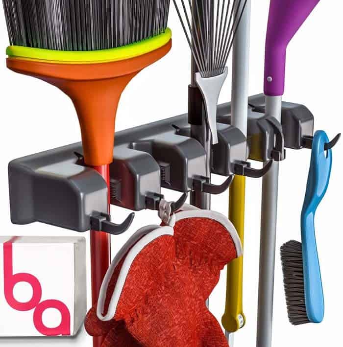 Berry Ave Broom Holder and Garden Tool Organizer Rake